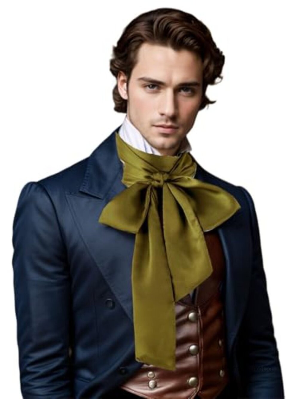Men's Renaissance Jabot Cravat Scarf, Polyester Ascot, One Size, Formal